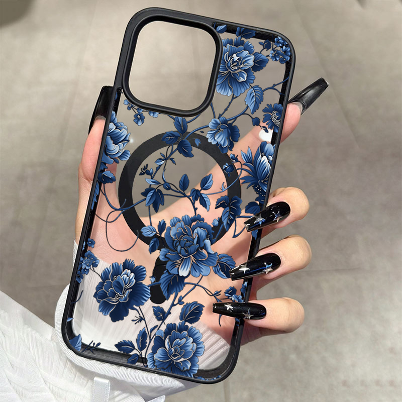 Phone Cases Vintage - Custodia Magnetica di Lusso Vintage Blu
