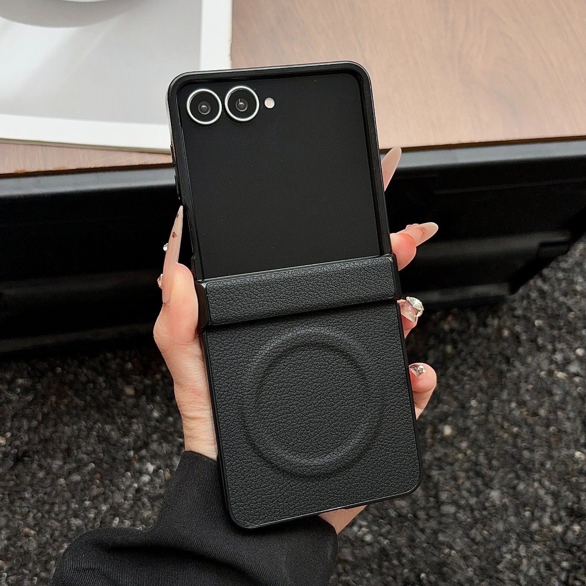 Flip Leather Case - Custodia di lusso in pelle magnetica