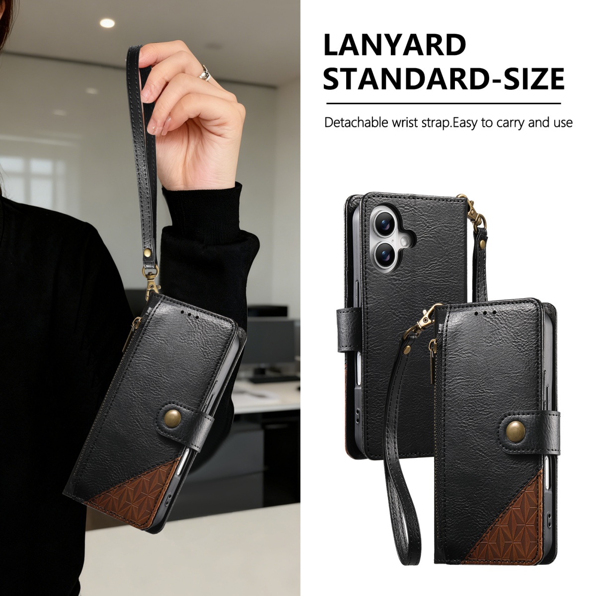 Flip Leather Case - Custodia a Portafoglio in Pelle PU