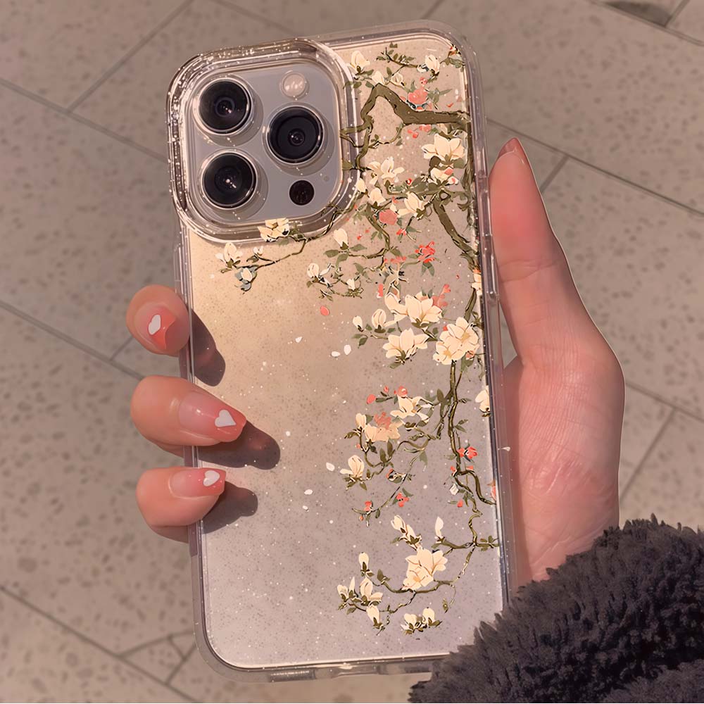 Phone Cases Vintage - Custodia Morbida in TPU con Glitter