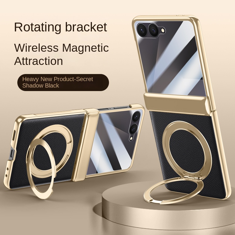 Flip Leather Case - Custodia Magnetica in Pelle per Samsung