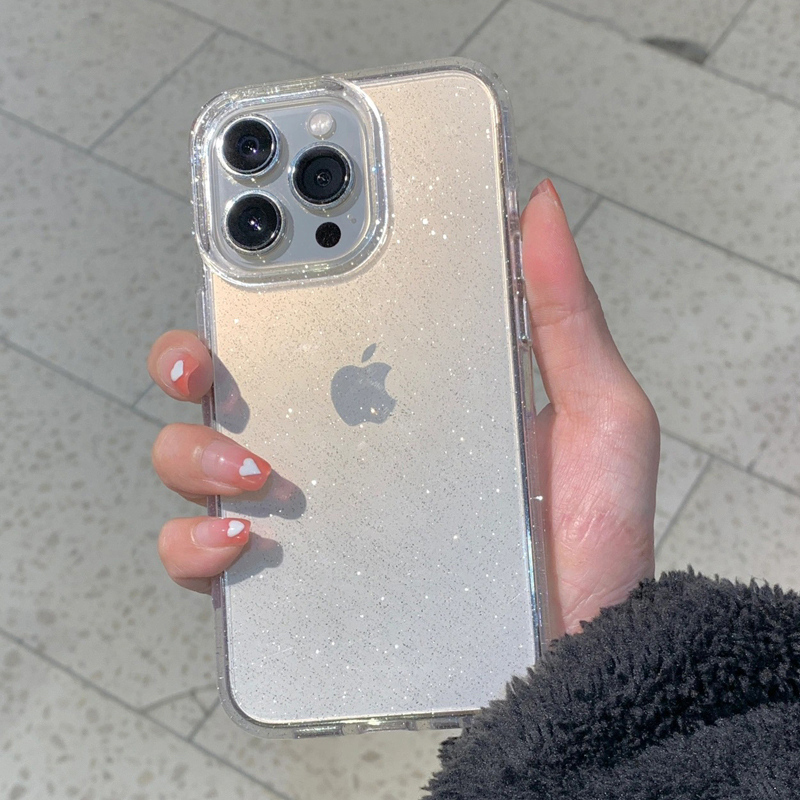 Phone Cases Protective - Custodia per telefono trasparente semplice glitter